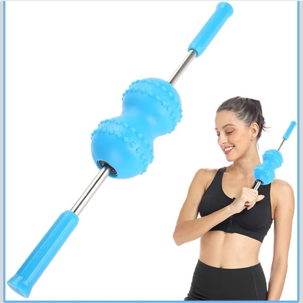 Blue Dual Massage Roller Stick